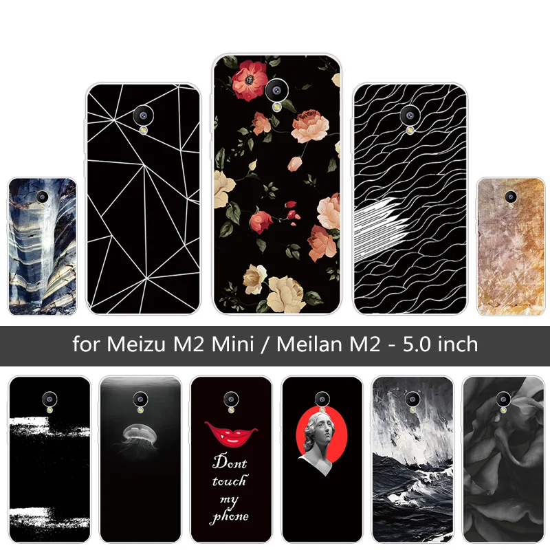

5.0 inch for Meizu M2 Mini Case Soft TPU Silicone Back Black Matte Cover Luxury Clear for Meizu M2 Mini Fancy Phone Cases Capa