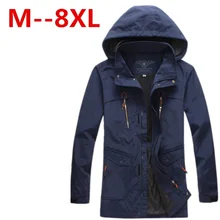 9XL 8XL 7XL 6XL 5XL Ali men’s spring jacket coat High Quality outwear Windbreaker warm Thin cotton-padded jackets men parka