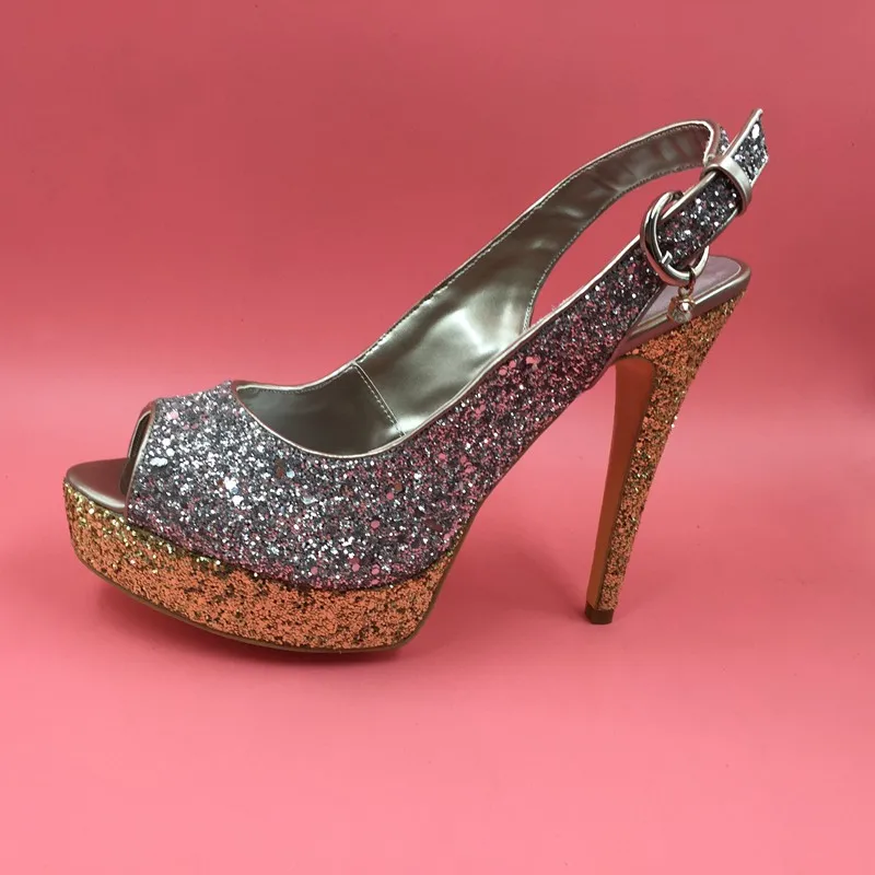 sparkle slingback heels