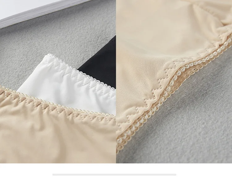 Черный белый Плюс Размер Открытый Шелковый бесшовный сексуальный дышащий защитные брюки чистый цвет женское нижнее белье трусы-боксеры женские трусики