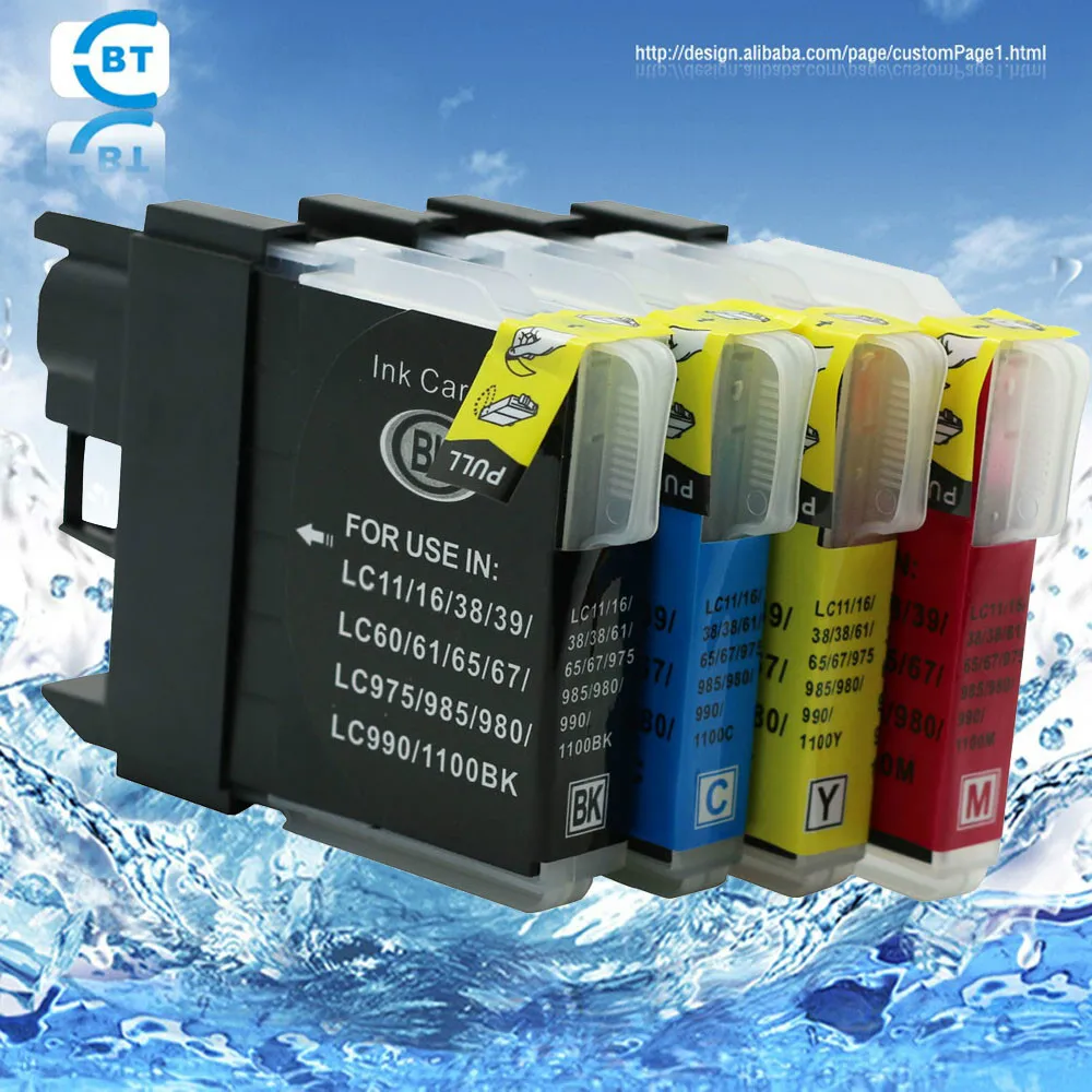 4PK совместимый с brother lc61 чернильный картридж для фотографий/165C/185C/6690CN/6690CW