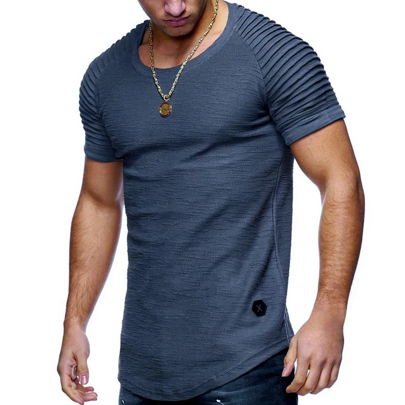 

Oeak Spring 2019 Plus Size T Shirt Men Casual Round Neck Short Sleeve Slim T-shirt Fashion Striped Streetwear Hip Hop Tops&Tees