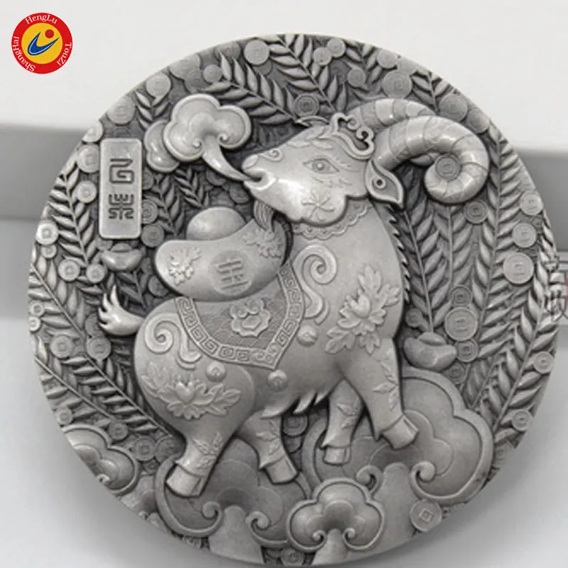 

45mm The Year of Goat Silver Medal Shenyang Mint 80g Coin 2015
