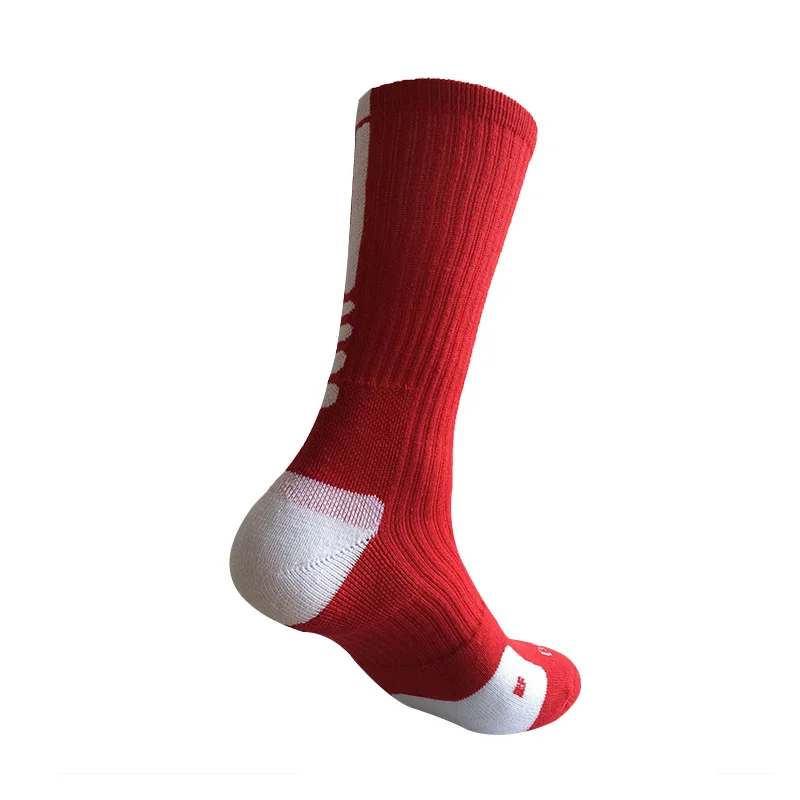 5 Pair Screw Thread Men's Sport Socks Solid Color Non-slip Four Seasons Male Medium Socks Cotton Thick Breathable Absorption (2)
