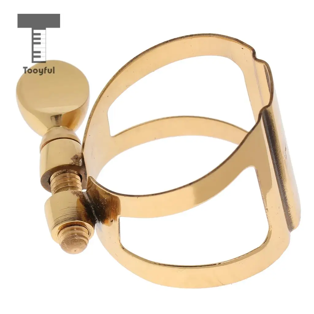 Gold Metal Soprano Sax Saxophone Mouthpiece Ligature Clip for Wind Instrument Parts