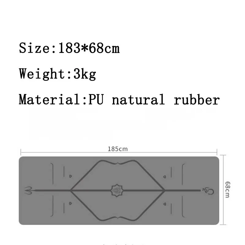 Коврики для йоги из натурального каучука, Tuhao, 5 мм, полиуретановый коврик для фитнеса, расширяющийся 68 см с линией тела, на заказ, с надписью esterilla yoga colchoneta