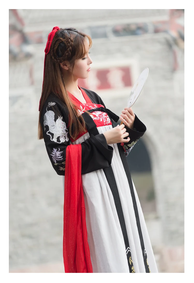 Улучшенный костюм ханьфу, юбка на талии с легкой погодой