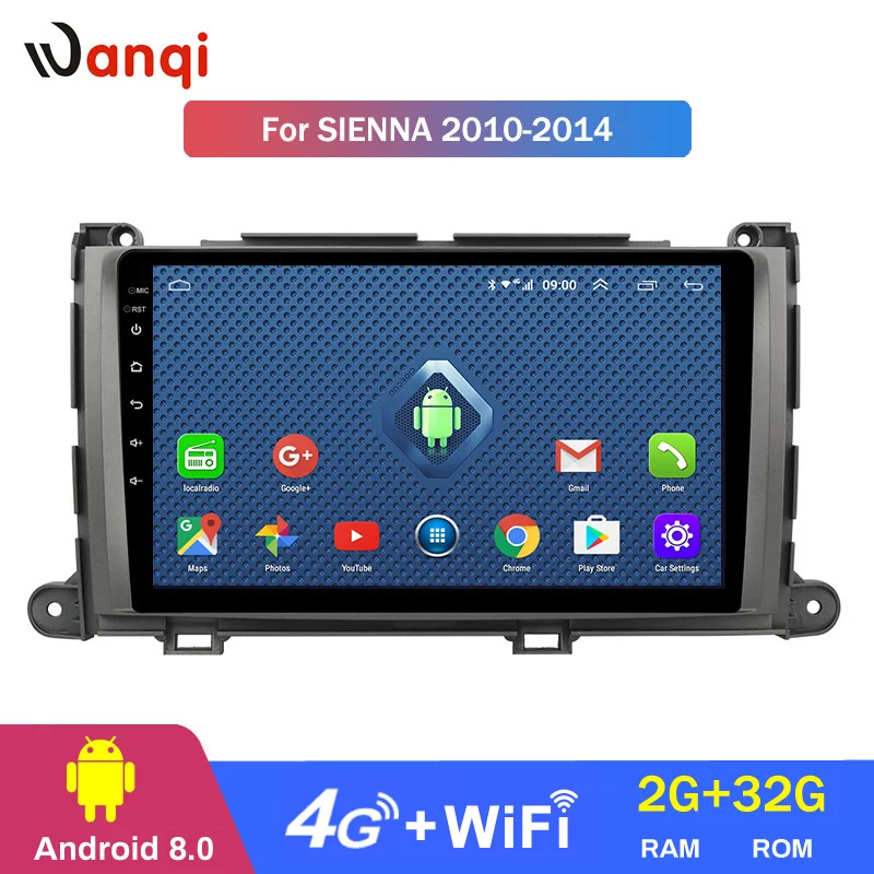 4G Lte All Netcom 9 Inch Android 8.0 Car Radio Player for Toyota Sienna 2010-2014 GPS Navigation with Bluetooth WIFI 4G Lte All Netcom 9 Inch Android 8.0 Car Radio Player for Toyota Sienna 2010-2014 GPS Navigation with Bluetooth WIFI