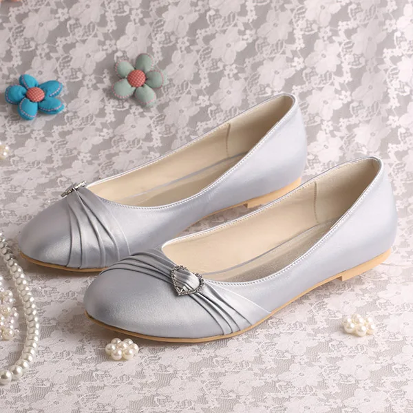 Wedopus Custom Handmade Closed Toe Bridesmaid Shoes Silver Wedopus Custom Handmade Closed Toe Bridesmaid Shoes Silver