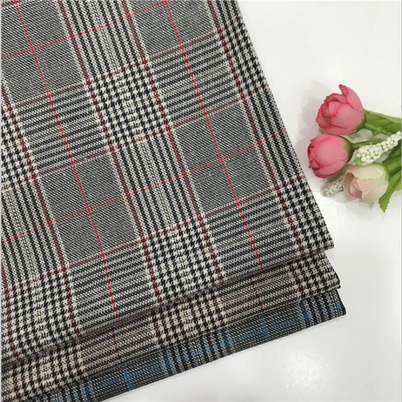 

New high-grade cashmere wool plaid fabric cloth fabric coat coffee style street