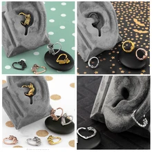 1 шт Сердце Кошка Сова полумесяц Jaguar форма бесшовное кольцо сгибаемое Daith сердце ухо Trague серьги, Надеваемые На Ушной Хрящ Пирсинг ювелирные изделия 16 г