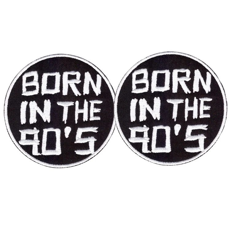 

Factory outlet Young Born in the 90's Patch Heat Seal Iron on Patch for jackets shirts DIY clothing decoration paste