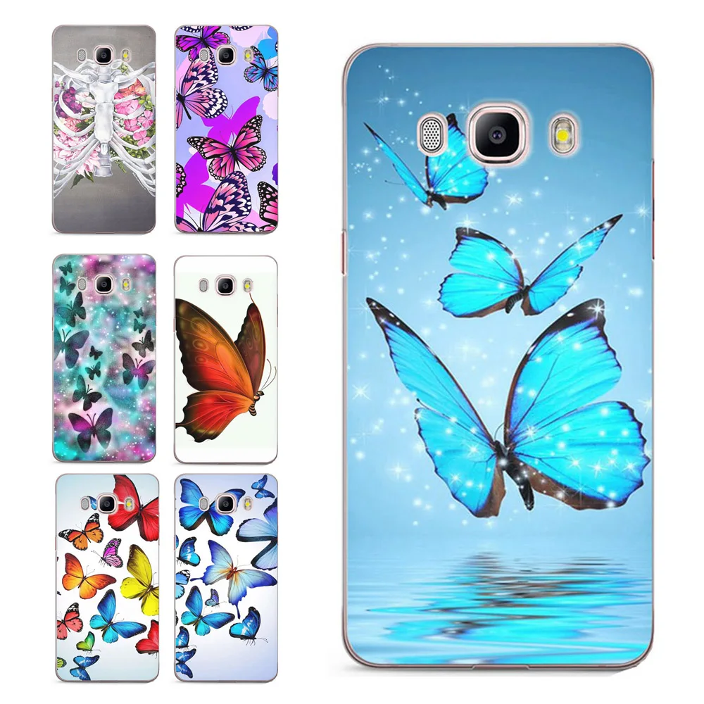 Case For Samsung Galaxy A3 A5 2016 2015 2017 prime J1 J2 J3 J5 TPU Soft Butterfly Skull Painted C030 |