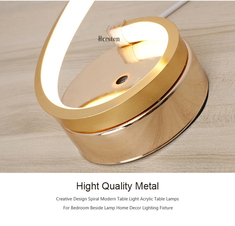 Creative Art Decoration 24W LED Table Lamp Acrylic Spiral Table Light Bedroom Bedside Lamp Home Lighting Fixture (15)