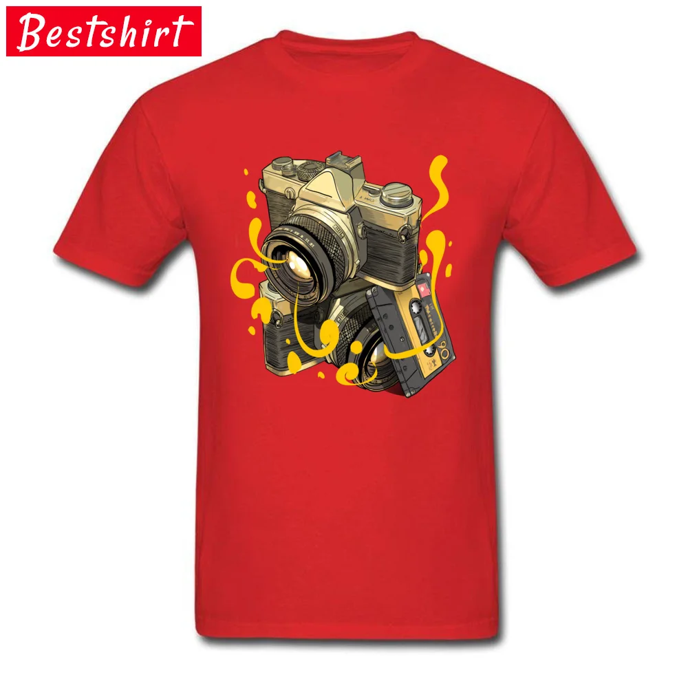 35mm T Shirt Brand New O-Neck Design Short Sleeve Pure Cotton Men's T-shirts Funny Tee-Shirts Wholesale 35mm red