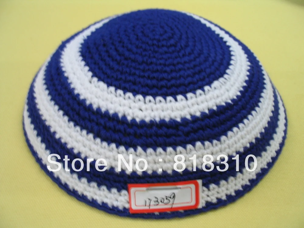 16-17 см Высокое качество ручной работы вязаный YARMULKE KIPPAH