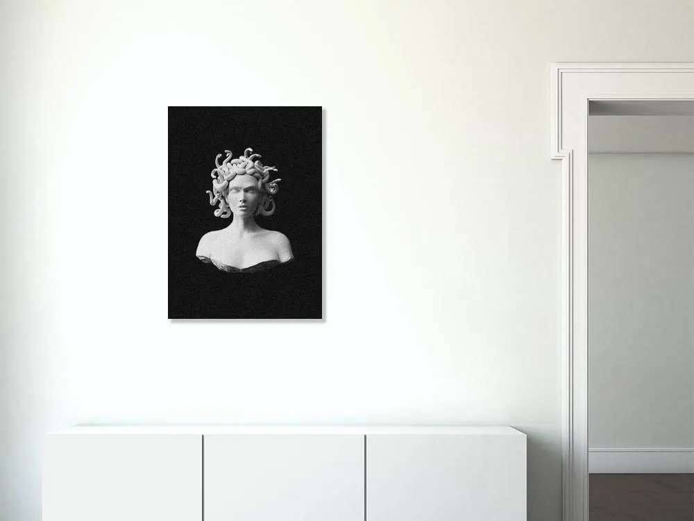 Medusa Gorgon Plaster statue nordic modern portrait Home living Room Bedroom Decor Print Poster Picture Painting Wall Art Canvas