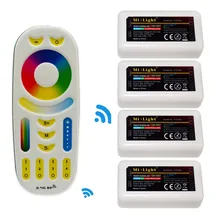 2.4G Mi Light RGBWW Remote Controller RF Touch Screen+ DC 12V 24V Mi Light 2.4G RF RGBCCT Controller or Led Strip Bulb Downlight