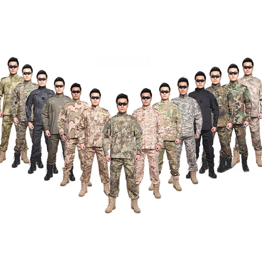 

10Color High Quality Military Uniform Men Army Tactical ACU Multicam Camouflage Suit Militar Soldier Clothes Pants Set XS~2XL