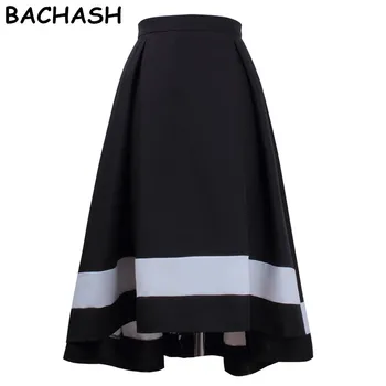 

Bachash Spring Autumn Knitting Female Skirts 2020 Women High Waist Irregular Split Skirt Large Size Long Bandage Party Skirt