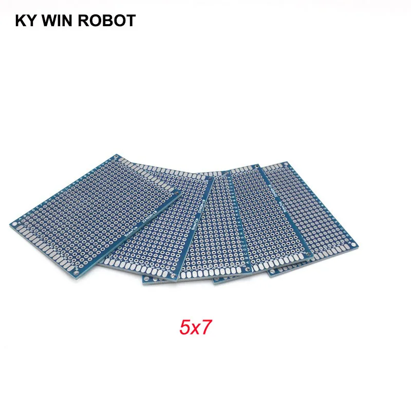 5 шт. 5x7 см 50x70 мм синий двухсторонний Прототип PCB Универсальный печатная плата для Arduino