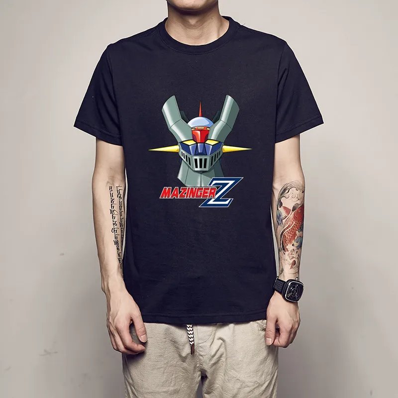 

Men White 3d T Shirt T-Shirts Anime Mazinger Z Cartoon Anime Short Sleeve TShirts Cool Cotton astroworld alita reals game 6xl