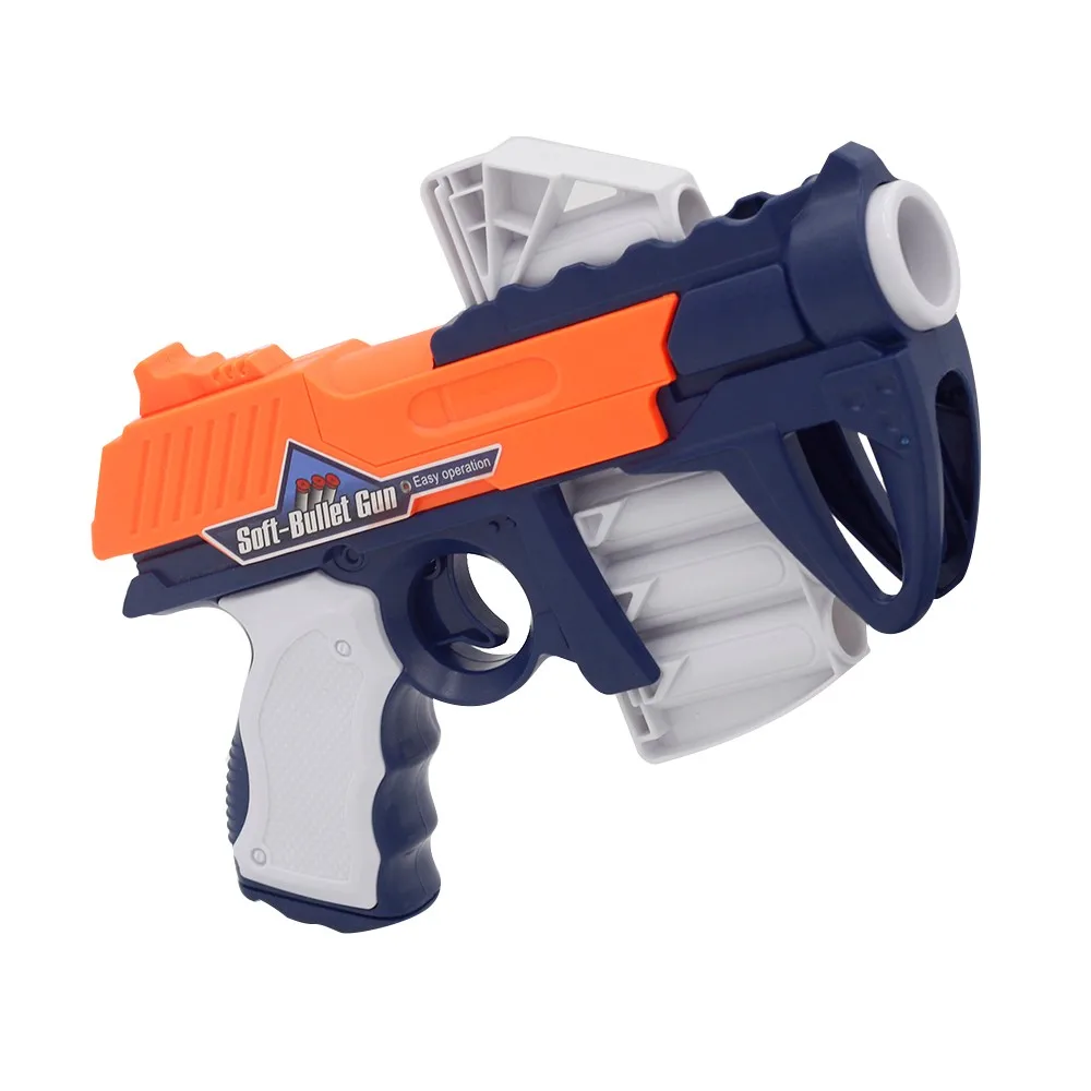6 снимков ручной мягкий пулевой пистолет костюм для Nerf пули длинный диапазон игрушечный пистолет Дартс бластер игрушки для детей хорошая игрушка на открытом воздухе