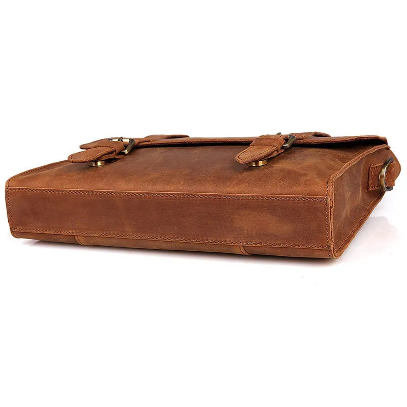 Men Briefcase Besiness Handbag Fit 13 Inch Laptop Vintage Genuine Leather European And American Style Male Tote Bag PR066076