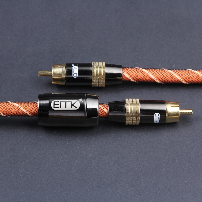 EMK High Quality Stereo Digital Coaxial Audio Video Rca Cable speaker cable Hifi Subwoofer cable AV TV cables Free shipping (6)