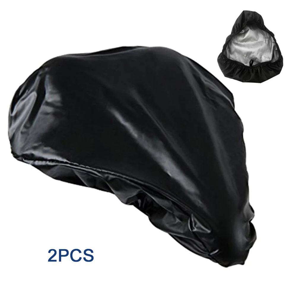 2 Pcs Waterproof Accessories Bike Seat Cycling Rain Cover With Drawstring Bicycle Protection Outdoor Recreation Dust Resistant