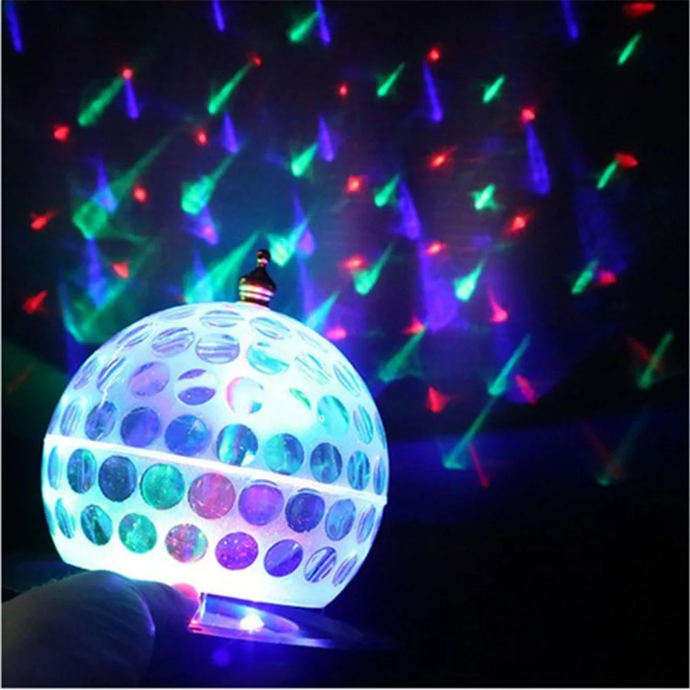 

3W Led stage Light AC85-265V Auto rotate Crystal Disco Ball Light colorful DJ magic for Party KTV Bar