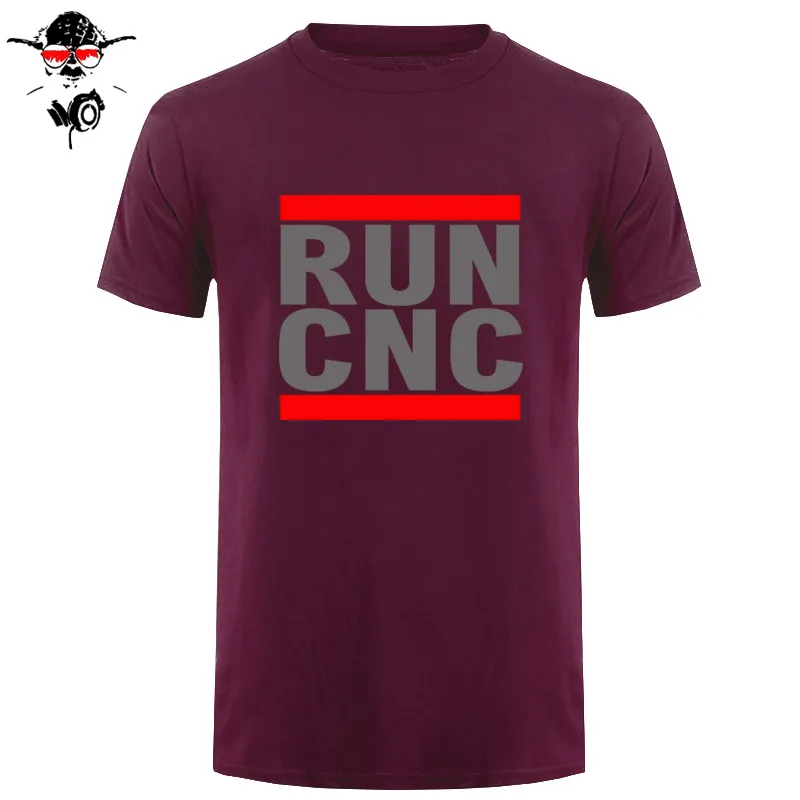 Run CNC черная футболка с ЧПУ машинист код Тернер мельница крутая Повседневная pride Футболка Мужская Унисекс модная футболка забавная - Цвет: maroon gray