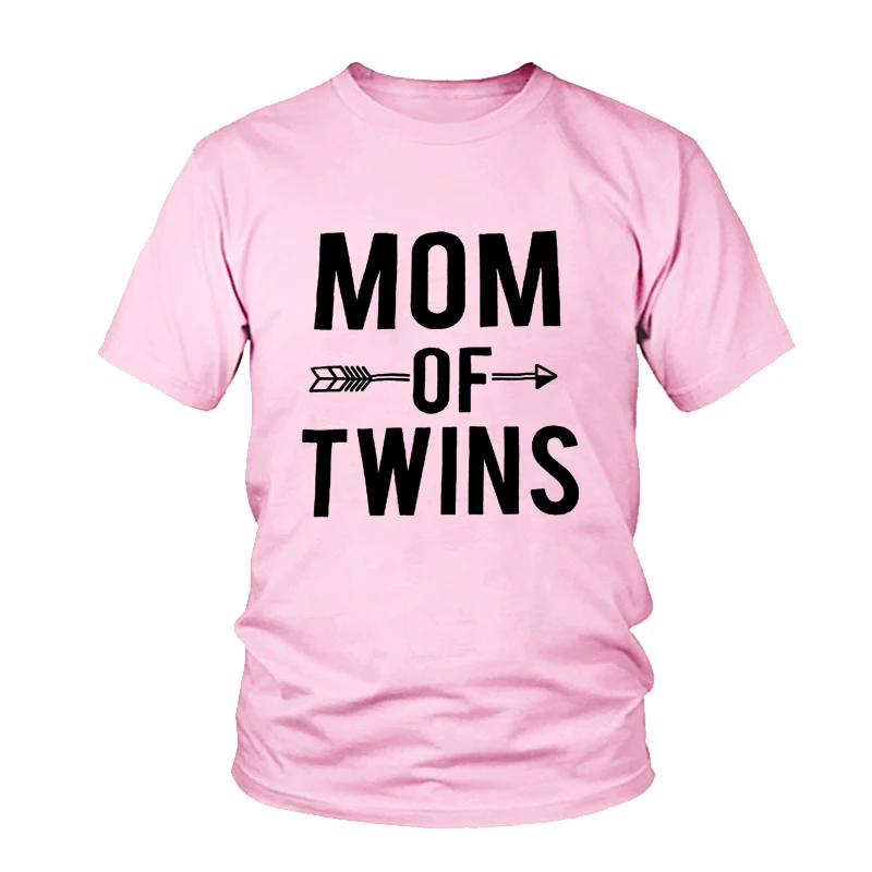 2018 женская футболка с надписью MOM OF TWINS летние модные хлопковые топы Повседневная