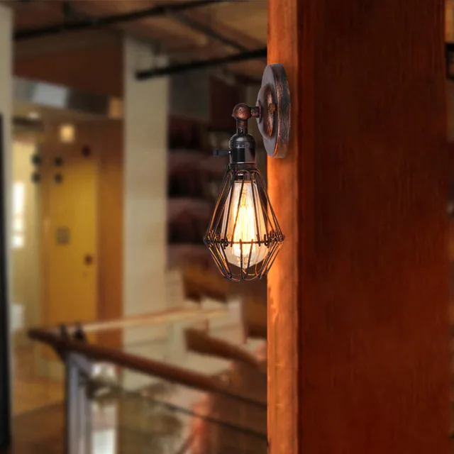 High quality Loft Vintage Industrial Wall Light Bedroom Bedside Wall