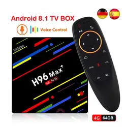 H96 MAX плюс ТВ Box Android 8,1 4 ГБ 32 ГБ 64 ГБ Smart Декодер каналов кабельного телевидения RK3328 Quad core 2,4 г/5 г Wi-Fi USB3.0 HDR10 4 К H.265 Media Player