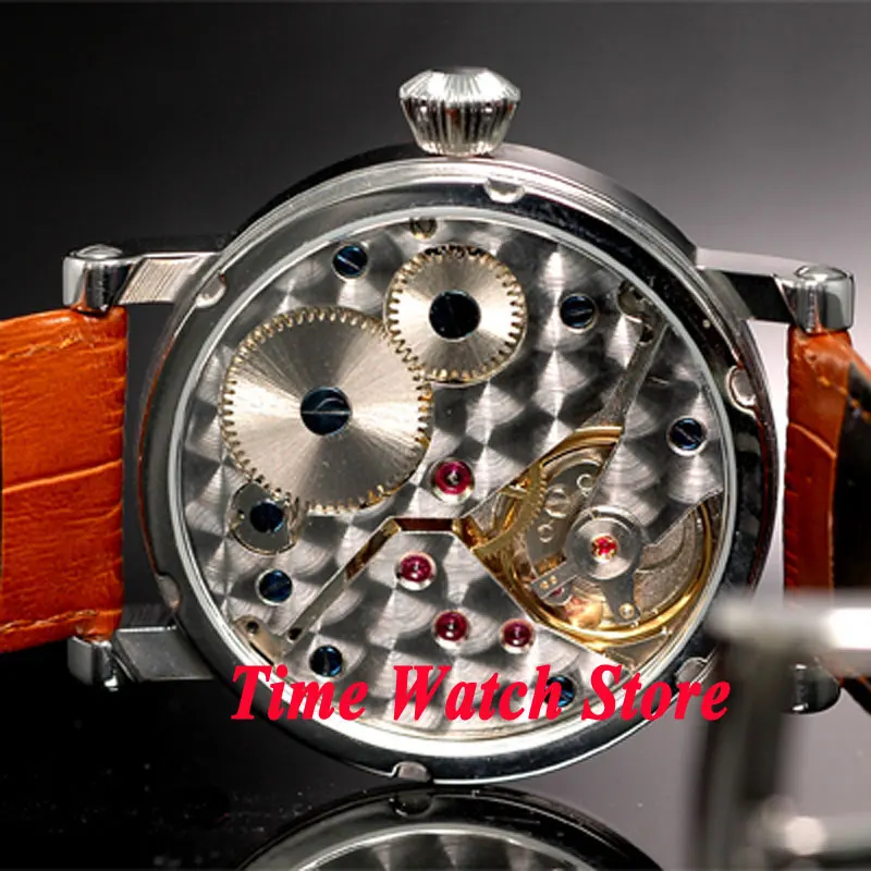 Часы Parnis 42 мм розовый циферблат римские цифры марки Moon Phase GMT механические ручной Ветер Движение Мужские t часы 61