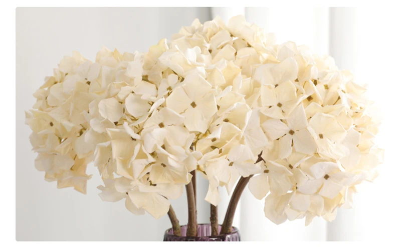 JAROWN Artificial Hydrangea Flowers European Style Retro Dry Hydrangea Simulation Fake Flower Branch Wedding Home Interior Decor (26)