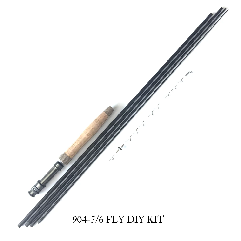 IM6 9ft 5/6wt 4 шт. Fly Rod DIY Kit прозрачный зеленый и черный цвет частный Удочка комбо компоненты