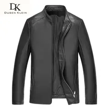 Dusen Klein Luxus Frühjahr leder jacken für mann echtem schaffell dünne/Business schwarz mantel marke 61S1630