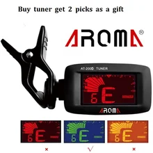 Арома AT-200D Портативный гитарный тюнер цветной экран цифровой тюнер клип на дизайн для хроматической гитары бас укулеле Скрипка