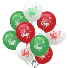 10Pcs Red Green Elk Merry Christmas Latex Balloons Happy New Year Christmas Party Decoration Balloon Xmas Party Supplies 10Pcs Red Green Elk Merry Christmas Latex Balloons Happy New Year Christmas Party Decoration Balloon Xmas Party Supplies