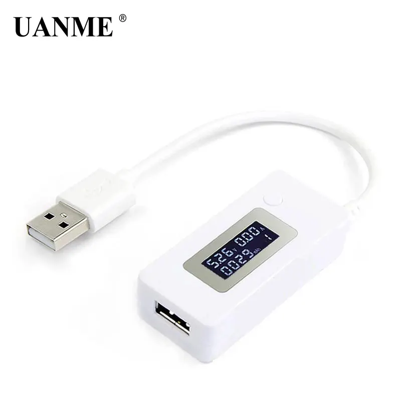 UANME Белый Micro USB зарядное устройство Емкость батареи Напряжение Ток тестер метр детектор с ЖК-дисплей для мобильного смартфона power Bank