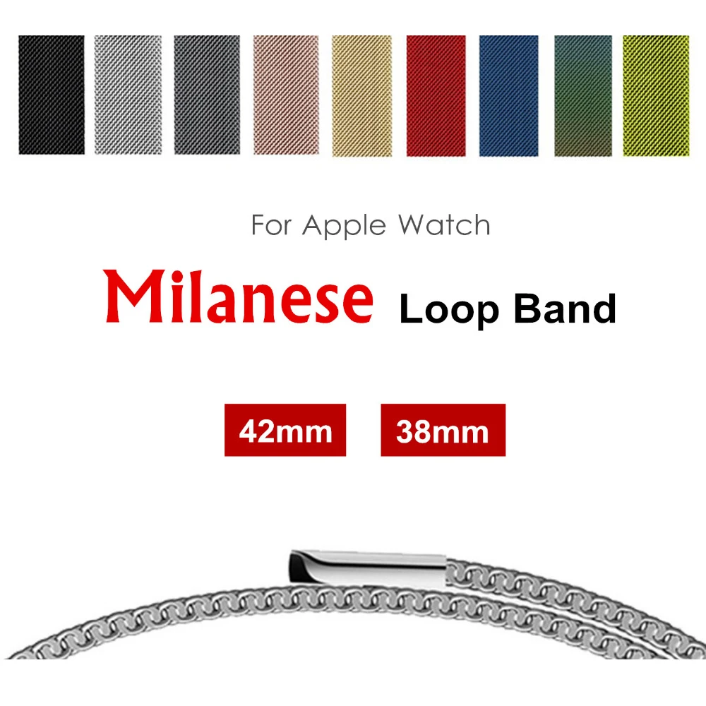 

Milanese band for apple watch 42mm 38mm metal strap Bracelet watchbands for iwatch series 3/2/1 Accessories Wholesale prices