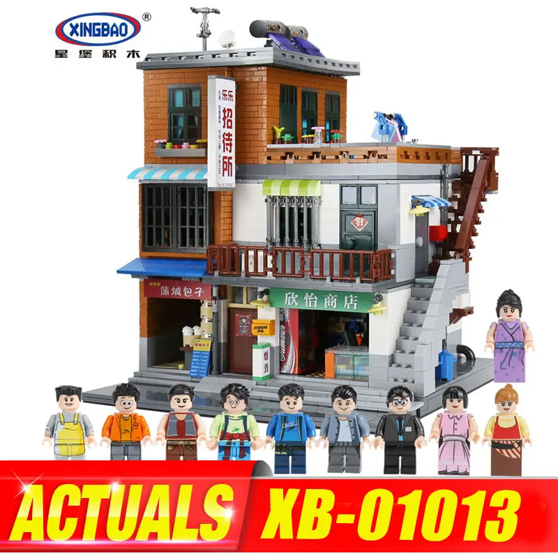 

XingBao 01013 Genuine Creative MOC Street Series The Urban Village Set Building Blocks Bricks Educational DIY Toys Model Gift