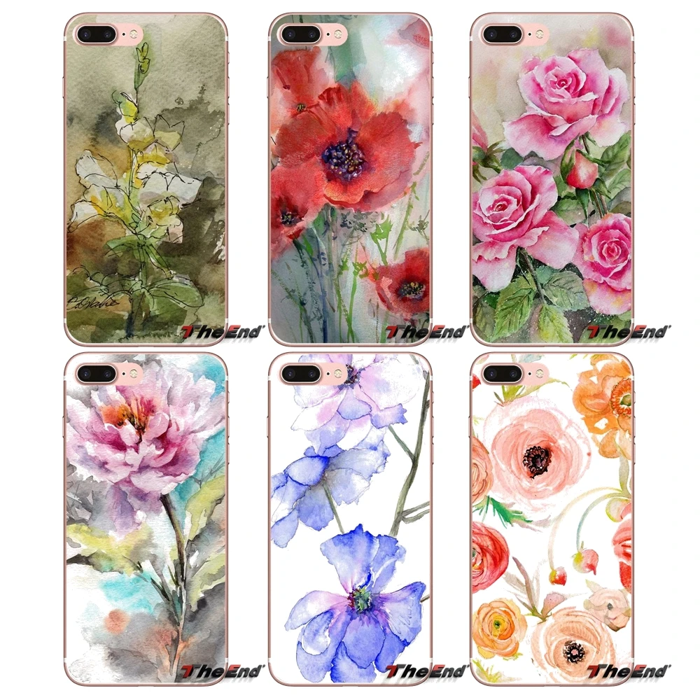 Силиконовый чехол для iPhone X 4 4S 5 5S 5C SE 6 6S 7 8 Plus Samsung Galaxy J1 J3 J5 J7 A3 A5 2016 2017 цветок