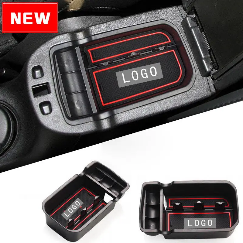 

1Pcs ABS Interior Central slot storage Box For Jeep Compass 2017 2018 Black Interior Accessories High Quality Plastic