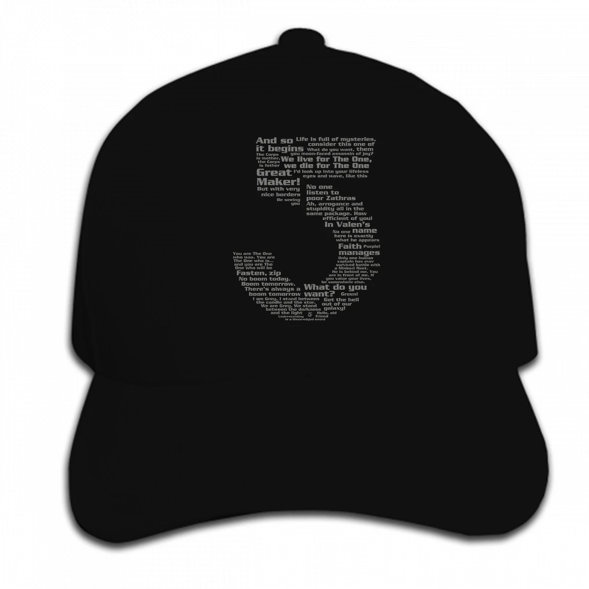 

Print Custom Baseball Cap Babylon 5 Quotes Grey Customized Hat Peaked cap