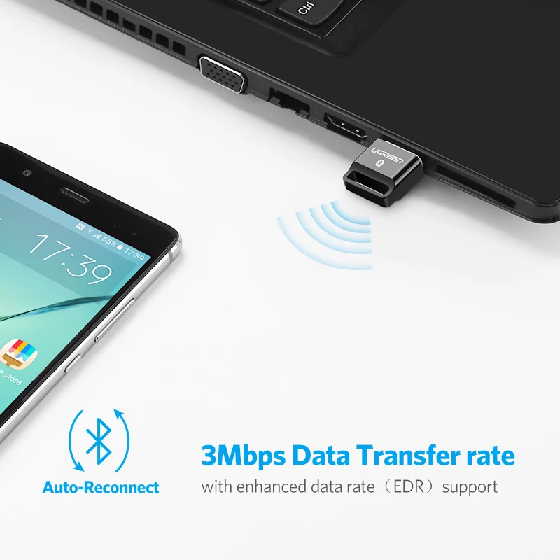 USB Bluetooth передатчик Ugreen приемник 4 0 адаптер ключ aptx беспроводные наушники ПК