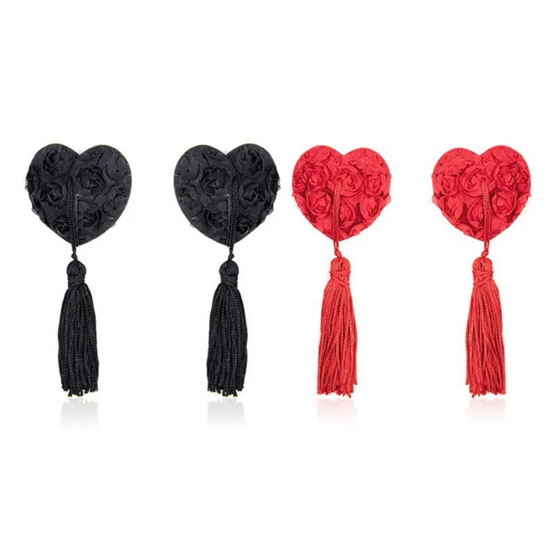 

Women Sexy Underwear Nipple Stickers Silicone Tassel Invisible Bra Nipples Cover Overlays On Chest Woman's Erotic Accesories