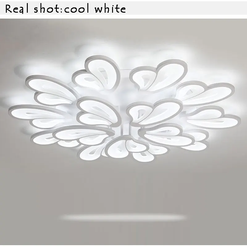 Поверхностного монтажа современный светодиодный люстры светодиодный Потолочные светильники Люстра для гостиной Спальня Кухня белый